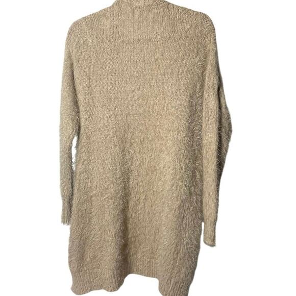 KAYLA ARMOIRE  Women's Soft, Open Front Midi Cardigan, 2 Pockets, M/L, Cream - Picture 2 of 8